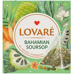 Чай зелений Lovare Bahamian soursop 30 г (15 шт. х 2 г) - мініатюра 2