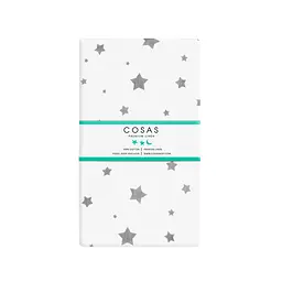 Набір простирадло на резинці Cosas Beige Star 60х120х12 см (SetSheet_Beige_StarGrey_120x60) - мініатюра 2