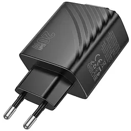 МЗП N57 Full PD20W with retractable cable Type-C (2USB-C) Black Hoco teh0029647 - мініатюра 2