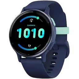 Смарт-годинник Garmin vivoactive 5 Металевий Navy Aluminum Bezel with Navy Case and Silicone Band (010-02862-12)