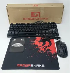Ігрова клавіатура Mamba Snake Механічна перемикач Mini 87 клавіш дротовий - мініатюра 2