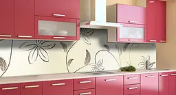 Кухонний фартух Ромашки на стеблах ПВХ для декору 60х300 см Квіти Бежевий Happy Pocket Z184886 - мініатюра 3