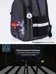 Ортопедичний рюкзак для хлопчика School Standard 475 гр 17,5 літрів Чорний з червоним - мініатюра 6
