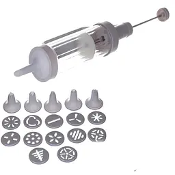 Шприц для печива та насадки для декорування Cookie Press and Cake Decorator Set - мініатюра 2