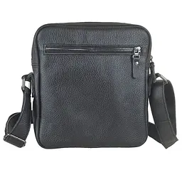 Сумка чоловіча через плече GS 22*20*5 cм шкіряна чорная флотар (Б2К 001 черн Ф) 200 - мініатюра 2