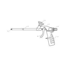 Пістолет для монтажної піни Wurth Pyfe Pro 320 мм (арт. 0892145320) - мініатюра 2