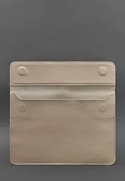 Шкіряний чохол-конверт BlankNote на магнітах для MacBook 14 Світло-бежевий - мініатюра 3