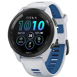 Смарт-годинник Garmin Forerunner 265 Black Bezel w. Whitestone Case та Whitestone/Tidal Blue S. Band (010-02810-01/11/51)