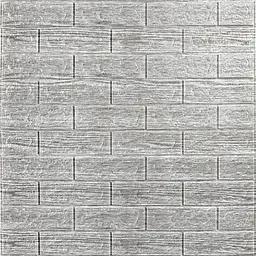 Самоклеюча декоративна 3D панель Sticker Wall 700x770x5мм Сіра смужка цегла 183 SW-00000488