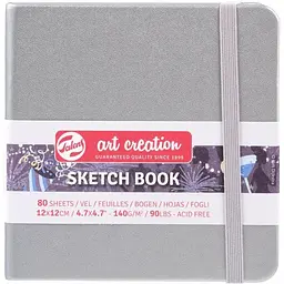 Блокнот для графіки Royal Talens Art Creation 12х12 см 140г/м2 80л Shiny Silver