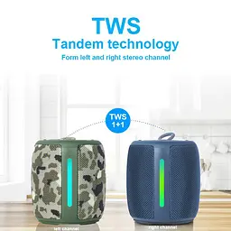 Портативная колонка ретро Kisonli Q17 Bluetooth 1800mAh 8Вт Camouflage - мініатюра 4