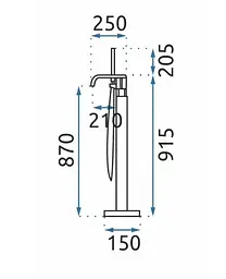 Змішувач для ванни Rea Carat золотий (REA-B5231) - мініатюра 6