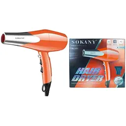 Фен для волосся Sokany SK-14007 з дифузором 2000 Вт Помаранчевий  - мініатюра 7