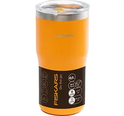 Термокружка Fiskars On-the-go 0.5 л помаранчева (1078761) - мініатюра 3