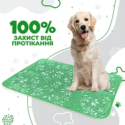 Багаторазова пелюшка для собак Pelushka Green Leaf 150х200 см - мініатюра 3