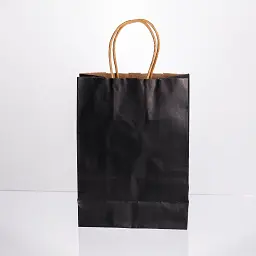 Подарунковий пакет Yiwu крафтовий 15x8x21 см 12 штук в упаковцічорний HP-10359-5B - мініатюра 2