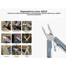 Мультитул Nextool Mini Sailor Pliers S11 блакитний - мініатюра 7
