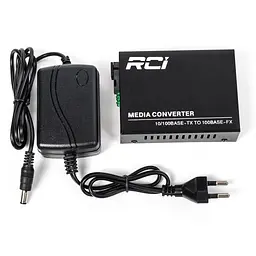 Медіаконвертер RCI 100M, 20km, SC, RJ45, Tx 1310nm, standart size metal case (RCI902W-FE-20-T) - мініатюра 4