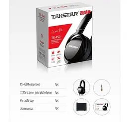 Динамічні стереонавушники Takstar TS450 - мініатюра 13