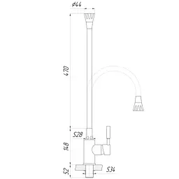 Змішувач для кухні Globus Lux Lazer GLLR-0203SA-B01 - мініатюра 6