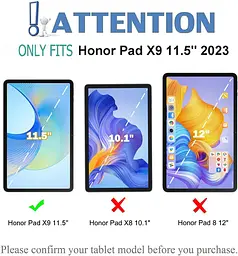 Чохол для клавіатури Nanhent для планшета Honor Pad X9 11,5 дюйма 2023, тонка кришка підставки з поліуретану - мініатюра 5