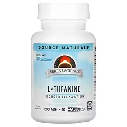 Амінокислота Source Naturals L-Theanine 200 мг 60 капсул - мініатюра 2