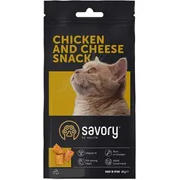 Хрумкі ласощі Savory Snack Подушечки для вибагливих котів з куркою та сиром 60 г - мініатюра 4
