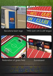 Конструктор стадіон Cada Fc Barcelona Camp Nou Spotify  Barca La Liga стадіон Барселони для дітей та дорослих, 728 деталей - мініатюра 4