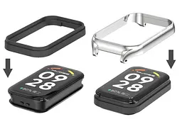 Шкіряний ремінець Mijobs для фітнес браслета Xiaomi Mi Smart Band 8 Active Black - мініатюра 3