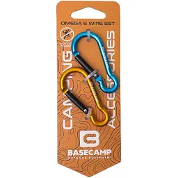 Карабін Base Camp Omega 6 Straight Set 2шт Blue/Orange