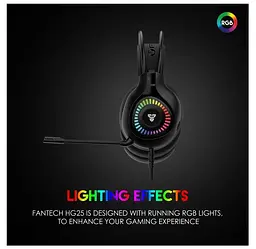 Ігрові навушники Fantech Orbit HG-25 7.1 RGB Black з мікрофоном - мініатюра 7