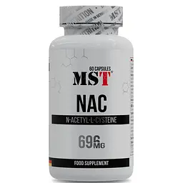N-ацетил L-цистеїн MST Nutrition NAC, 60 капсул для захісту печінки та виведення токсинів