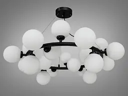 Люстра стельова Diasha LQ7063/20BK Loft "Бульбашки", 20 плафонів, 220V, G9, чорний, сучасний стиль для коридору, вітальні, кухні - мініатюра 2