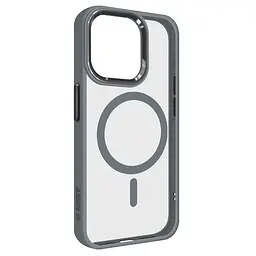 Чехол Apple iPhone 15 Pro, Unit MagSafe, серый, прозрачный, магсейф, противоударный, магнитный, панель-накладка с поддержкой MagSafe, с поддержкой беспроводной зарядки, TPU+PC, защита всего корпуса, ударопрочный, ArmorStandart (ARM74857)