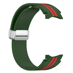 Ремінець для Samsung Galaxy Watch 4 Classic 46mm - зелено-червоний ширина кріплення 20мм силікон Watchbands Cls-line (W19-6WB88151991) - мініатюра 2