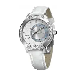 Наручний годинник Seculus 1671.2.1063 white mop, ss cz stones, white leather