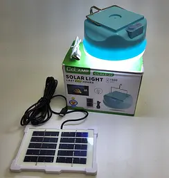 Акумуляторна кемпінгова LED лампа світильник із сонячною панеллю та гачком 3 режими до 7 годин світіння ліхтар CCLamp CL023-30 Solar Light - мініатюра 2