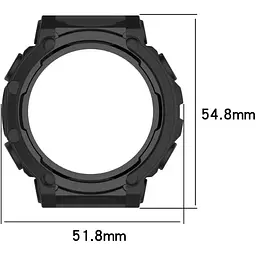 Чохол-бампер DK для Xiaomi Amazfit T-Rex 2 (A2169) Силікон Outlines (black) - мініатюра 4