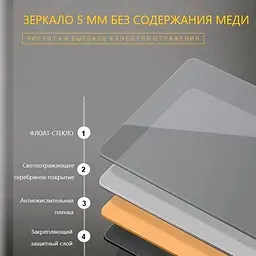 Дзеркало Dusel DE-M3021 65x80 см, Білий - мініатюра 5