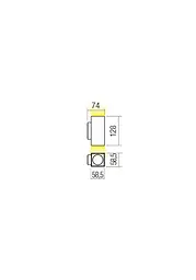 Бра вуличне QUAD AP LED COB 2X3W IP65 DB 3000K (Sq)(5.1.2) Redo 90089 - мініатюра 2