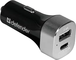 Автозарядка Defender 2xUSB 27W (USB-C + USB-A) UCG-01 5V/5.4A (83569) - мініатюра 4