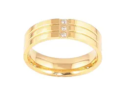 Каблучка XUPING Stainless Steel Колір 14К Візерунок з кристалами 6мм 10751 р.18