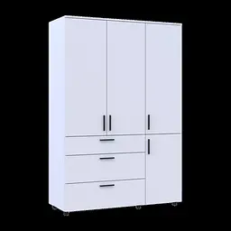 Шафа для одягу Doros Торн Білий 3 ДСП/3Ш (полиці) 135х51.6х200 (44900486) - мініатюра 11