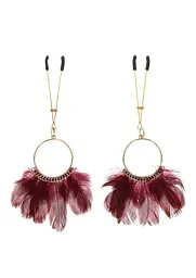 Затискачі для сосків Taboom Tweezers With Feathers (золотистий)