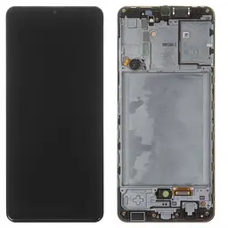 Дисплей для Samsung A315 Galaxy A31, чорний, з рамкою, Original, сервісне опакування, #GH82-22761A/GH82-22905A/GH82-24455A