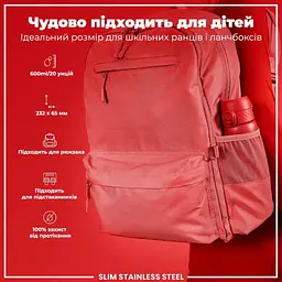 Пляшка для води металева ION8 600 мл Stainless Steel Red (I8SS600RED) - мініатюра 6