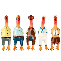 Flamingo Chicken Village People фламинго чикен виледж іграшка для собак з пищалкою латекс 24х7х5 см