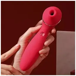 Вакуумний вібратор KisToy Polly Plus Violet Red - мініатюра 5