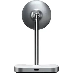 Бездротовий зарядний пристрій Satechi Magnetic Wireless Charging Stand Aluminum 2 in 1 Space Gray (ST-WMCS2M) - мініатюра 3