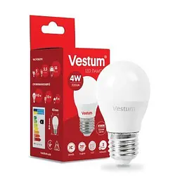 Лампочка Vestum G45 4W 4100K 220V E27 (1-VS-1205) - мініатюра 2